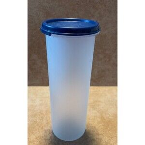 Tupperware USA 9” X 3.5” Module Container 1643D-2 Blue Lid #4 Storage Kitchen